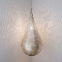 HANGING LAMP DROP FLSK BRASS SILVER PLATED 